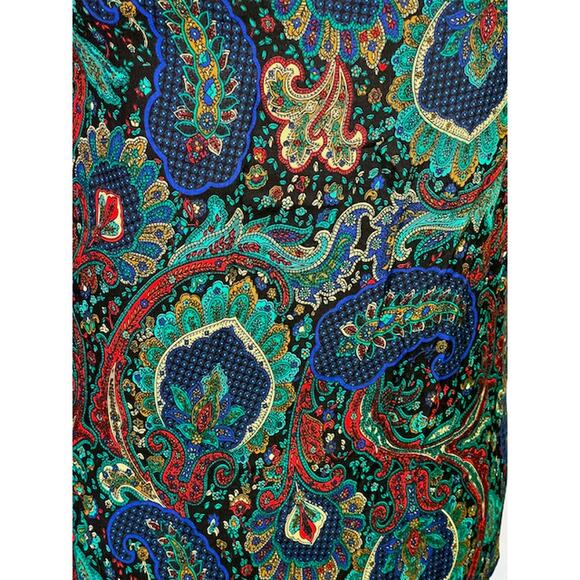 pull over top paisley blue red green - Picture 3 of 12